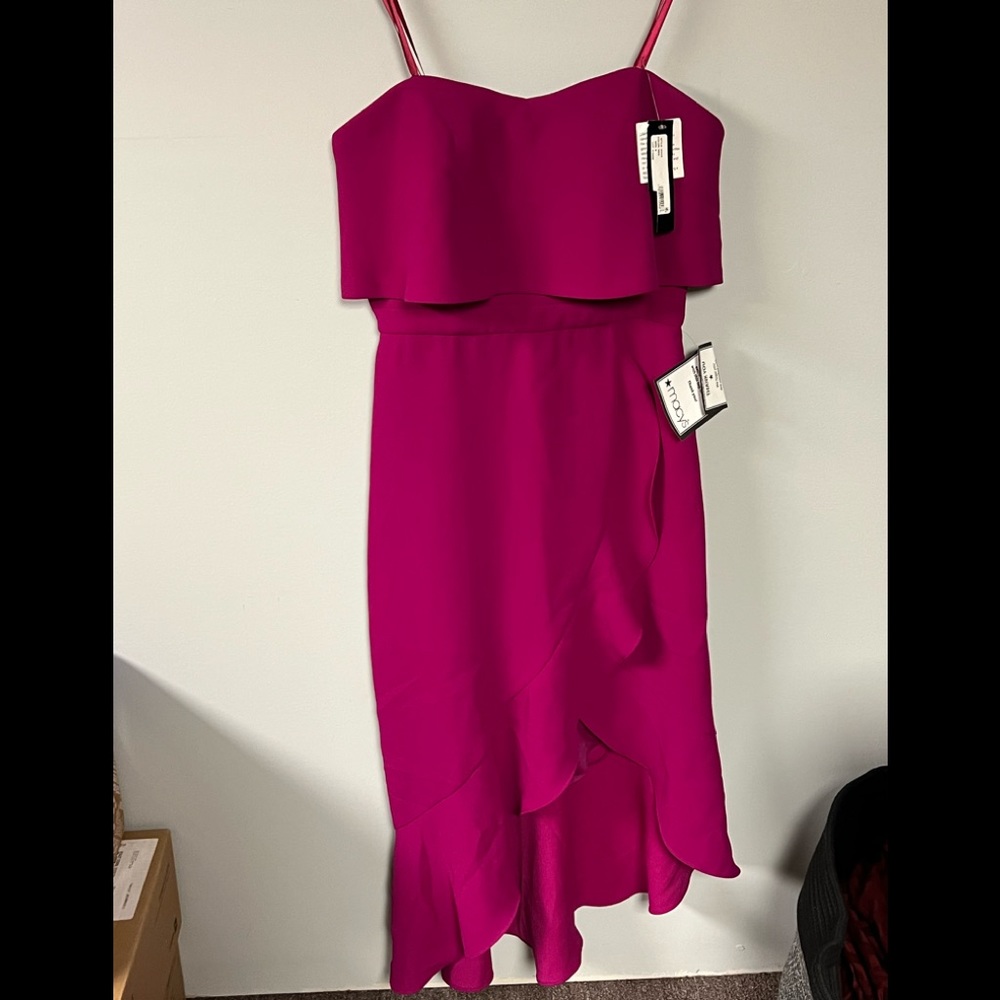 Xscape STRAPLESS high low dress